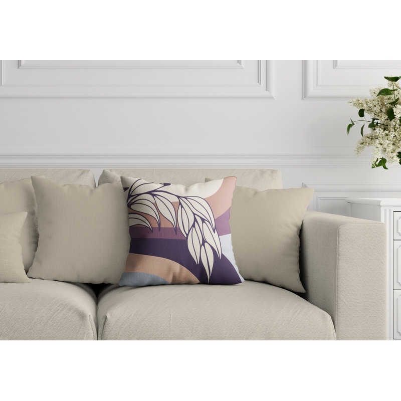 Housse et insert de coussin extérieur d'extérieur, H 15 po x l 15 po, Mauve