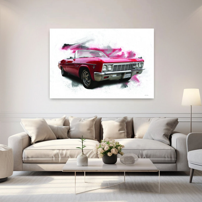 Chevy Impala classique rétro, art rétro, H 40 po x l 60 po