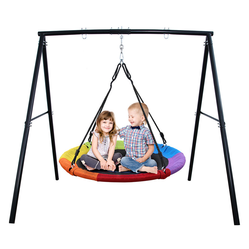 Swing Set with 40 Inch Saucer Tree Swing