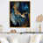 Toile avec cadre flottant or