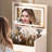 Compact Vanity With Soft Cushion And Bearing Drawers - White 3 In 1 Desk Flip-Up Mirror, Glass Visible Tabletop, Drawer Bedroom Vanity, Storage