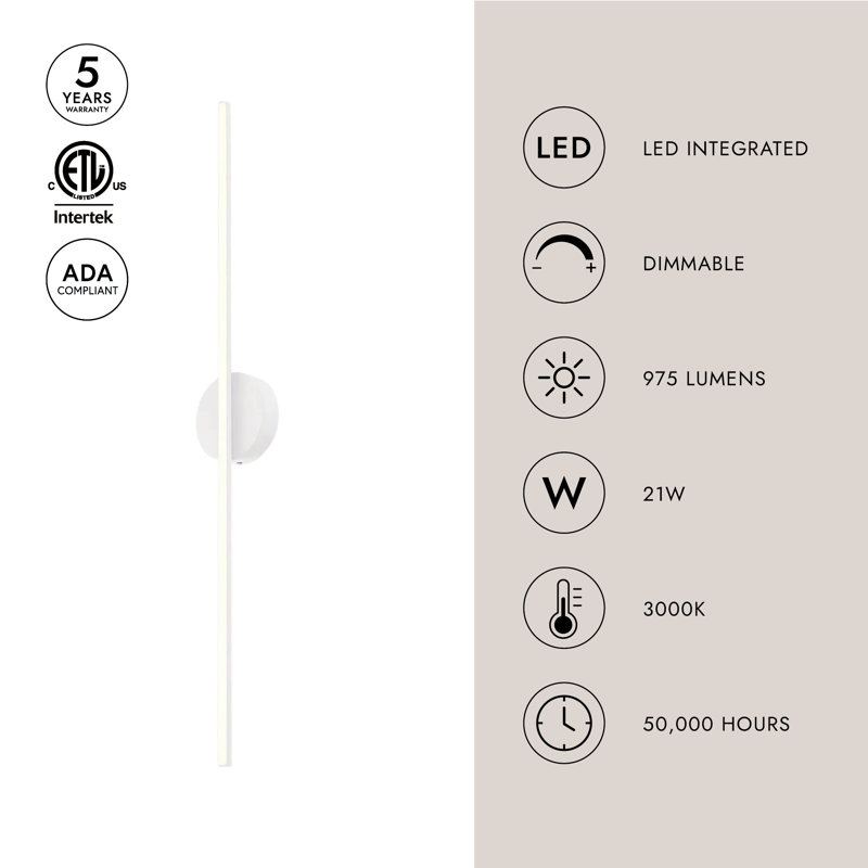 Chute 1 - Light LED Wallchiere, Black, 4.75" H x 47" W x 1.875" D