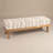 Tatum Mango Wood Bench with Upholstered Top