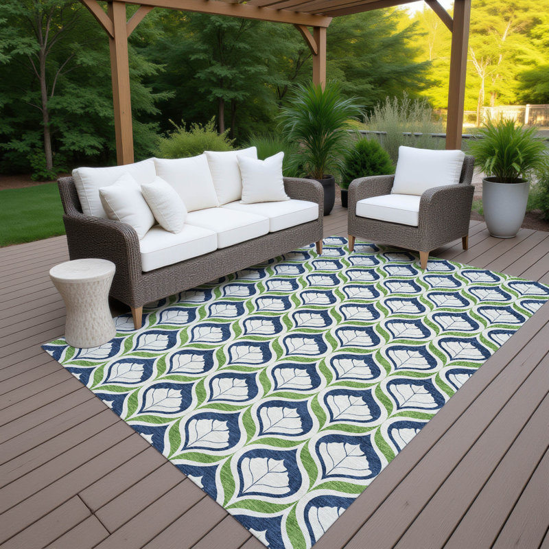 Machine Washable Indoor/Outdoor Juliet ACN2379 Geometric Rug, Rectangle 9' x 12'