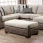 Brun et tissu d'ameublement de style contemporain, pieds fuselés en plastique, matériaux en microfibre d'aspect lin, l 38 po x l 17 po, avec finition à deux tons, tissu, profondeur de 38 pouces