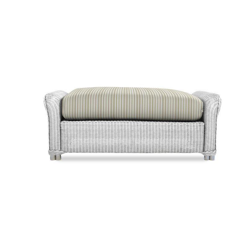 Reflections Outdoor Ottoman, Canvas Canvas Sunbrella® Canvas, White
