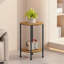 Ensemble de 3 tables basses et tables de bout - grand rangement - brun rustique