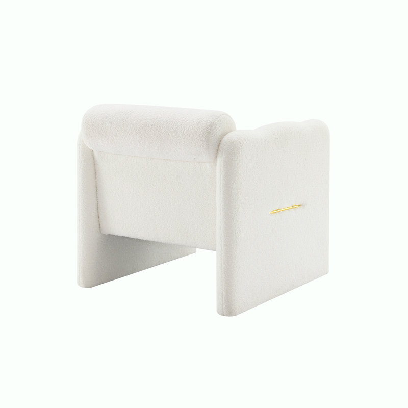 Zylah Upholstered Accent Chair, White