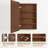 20'' W x 28'' H  Wood Framed Bathroom Medicine Cabinet with Mirror, Adjustable Shelves, Reversible Door, Wall-Mount or Recessed, Walnut, Fully Assembled-293337141-293337162