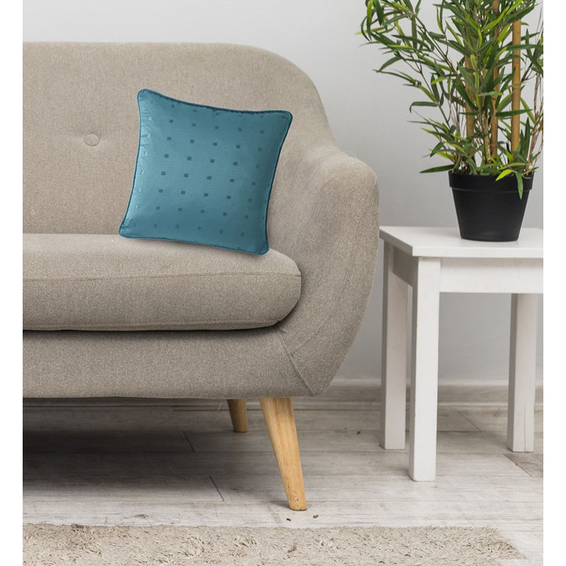 Norush Madison Geometric Scatter Cushion Cover With Filler Pad, Teal, 45cm H x 45cm W x 15cm D