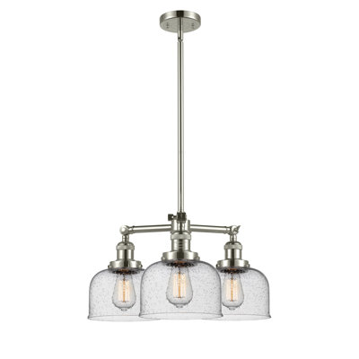 Lustre classique à 3 lumières avec abat-jour