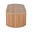 Table basse à plateau relevable de 47,2 po avec compartiment caché, table centrale en bois partiellement assemblée, plateau de table ovale moderne pour le salon-129345737
