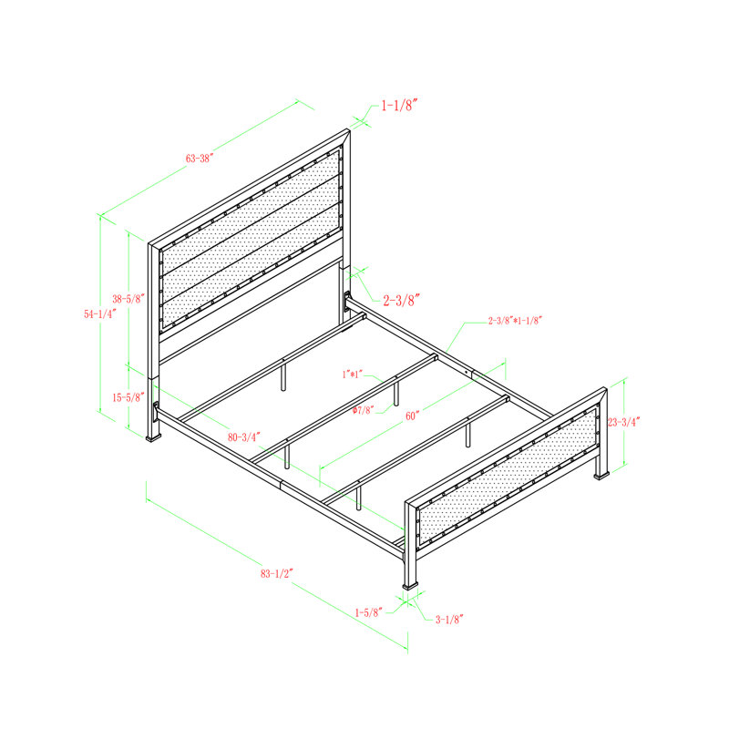 Abdon Standard Bed, Brown