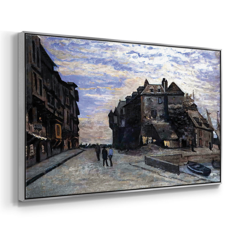 The Lieutenance At Honfleur, 1864, reproduction d'art sur toile, H 25 po x l 37 po x P 2 po, Argent