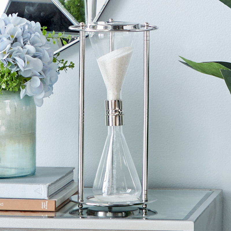 Glass Hourglass Decorative Object
