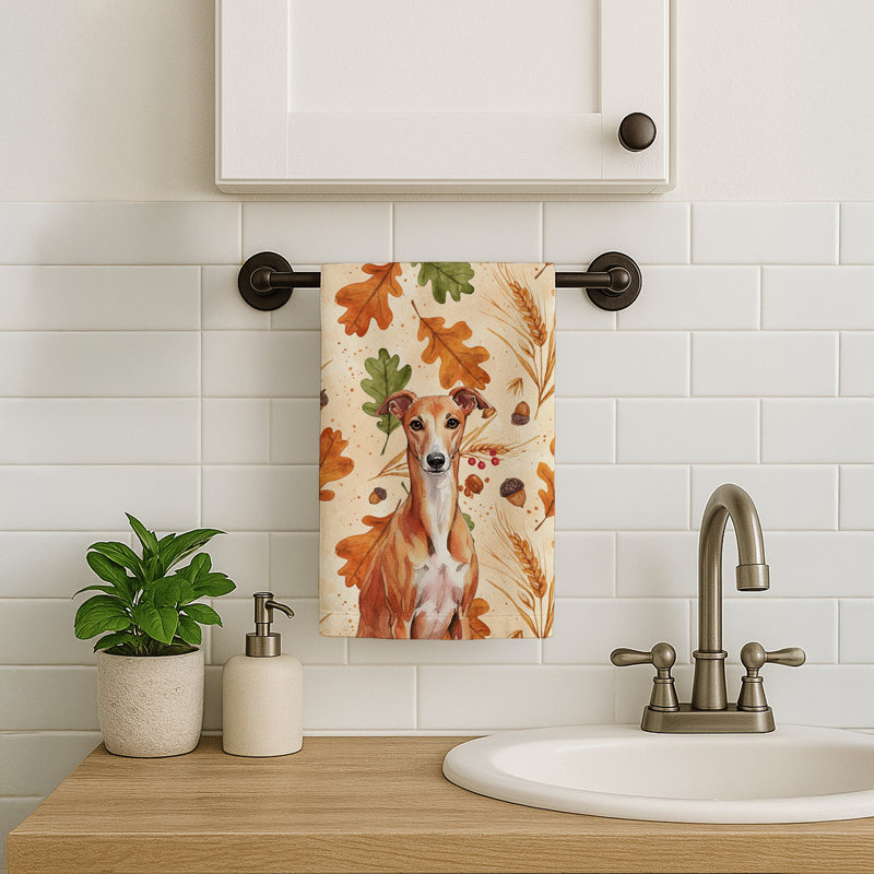 Serviette de cuisine tricolore Sheltie, Red Whippet