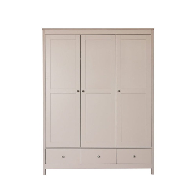 NEO 3 Door Manufactured Wood Wardrobe, Pink
