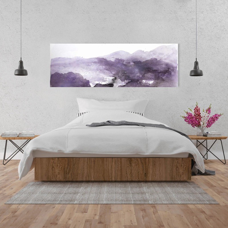Nuage mauve - art abstrait sur toile mauve pour la décoration intérieure