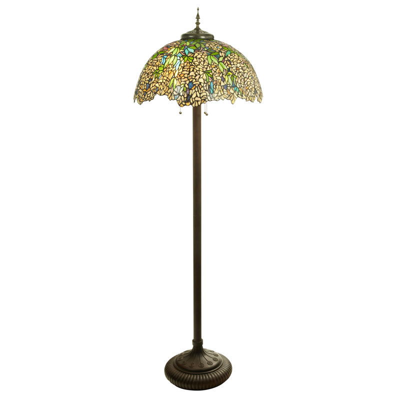 65"H Tiffany-Style Stained Glass Floor Lamp