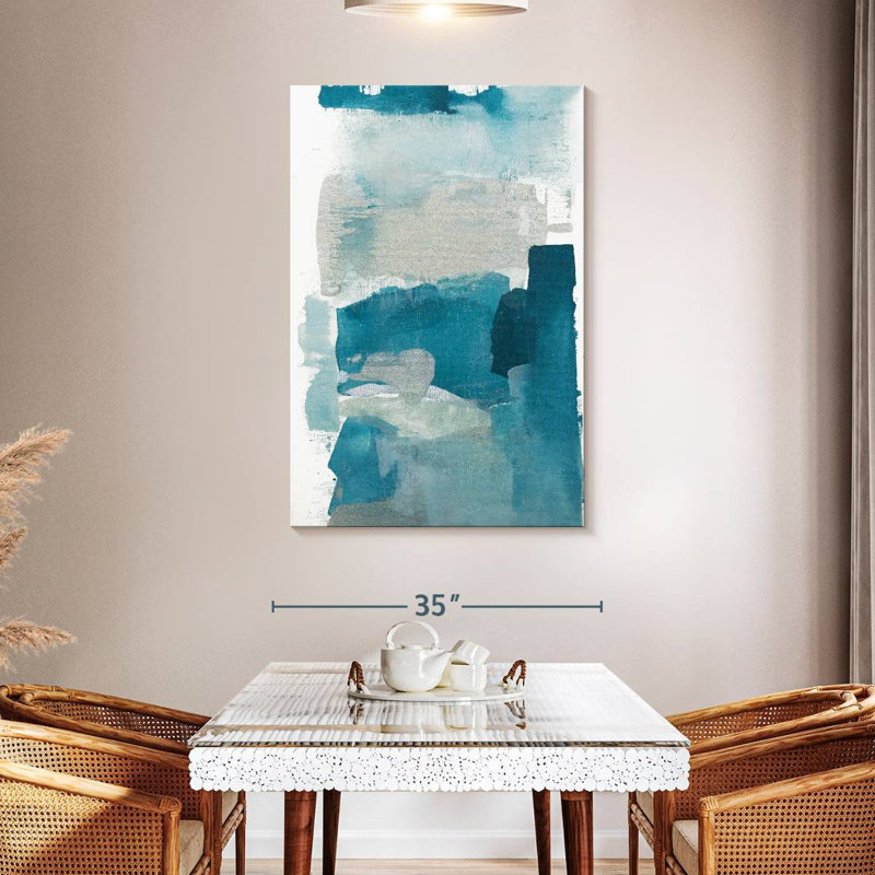 Verre de mer turquoise Avery II, H 48 po x l 32 po