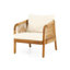 Ensemble de meubles de patio 4 pièces en bois d'acacia