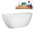 59" Streamline Freestanding Tub and Tray With Internal Drain-101686111