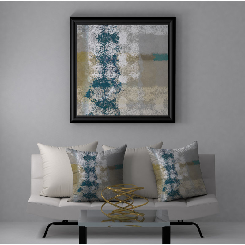 Abstract Reversible Throw Pillow, 20" x 20"