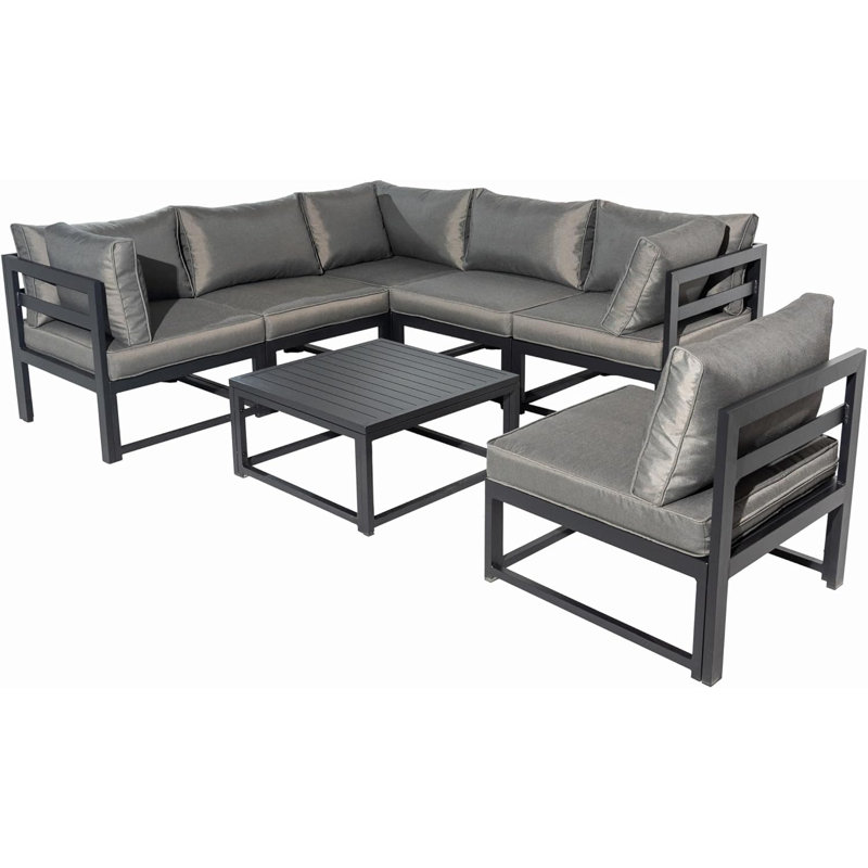 Lasher - Person Patio Conversation Set with Cushions, 6