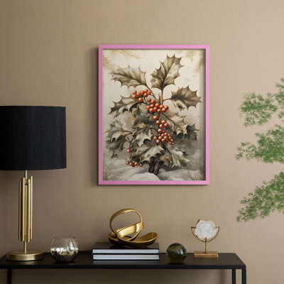 «Christmas Holiday Art DCCX III», reproduction d'art encadrée - bois massif