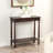 Rachel Collection Console Table with Storage Shelf End Table - Walnut-104621367