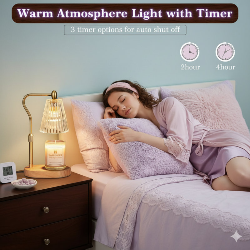 Candle Warmer Lamp, With Timer And Dimmer, Adjustable Height, Valentines Day Gifts For Her, Birthday Gifts For Women Mom, House Warming Gifts New Home Room Decor, Wax Warmer For Jar Candles