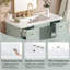 Meuble-lavabo vert 36 po avec lavabo en céramique, portes à fermeture douce, 2 tiroirs doubles et 2 tiroirs standards, tablette réglable