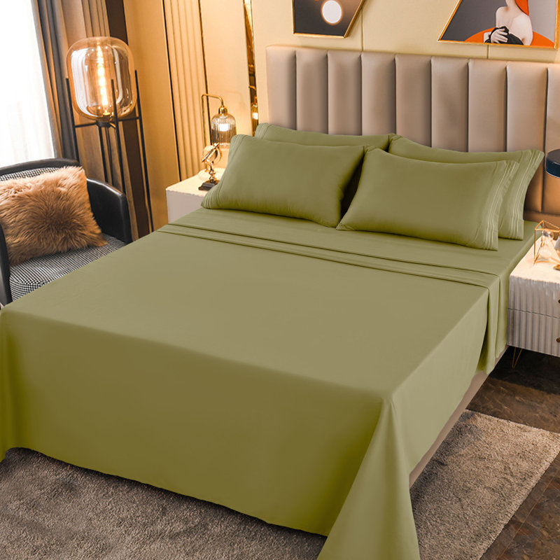 Lux Decor 6-Piece Ultra-Soft Microfiber Sheet Set Deep Pocket Fitted Sheet, Wrinkle & Fade-Resistant, Hotel Quality Bedding