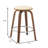 Hoxha Leather Round Counter Stool With Stained Poplar Wood Frame And 360-Degree Swivel Hoxha Collection-106908433