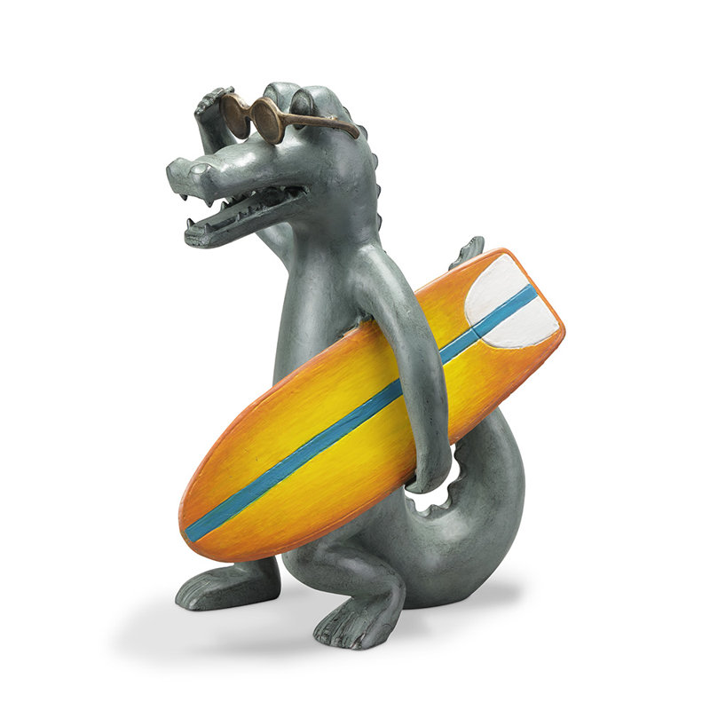 Sculpture de jardin Surf's Up Gator