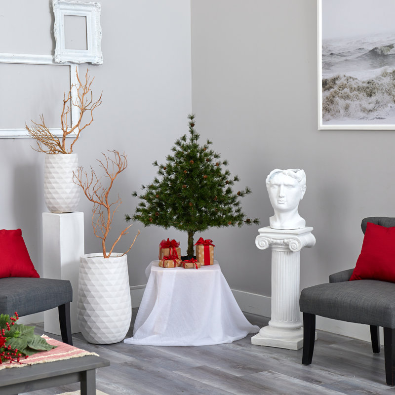 Lighted Artificial Christmas Tree, 3' H