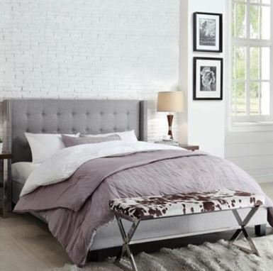 Upholstered Wingback Bed