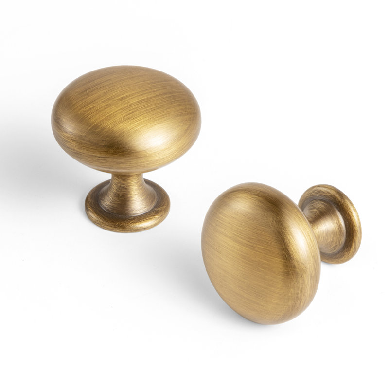 Poignée champignon 1,18 po de diamètre, Laiton brossé bronze, 1.5"