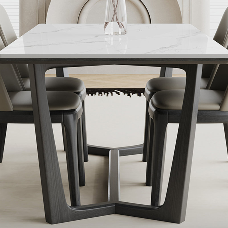 Sturdy Thick Slab & Solid Wood Dining Table Sets., 29.53"H x 55.12"L x 31.5"W