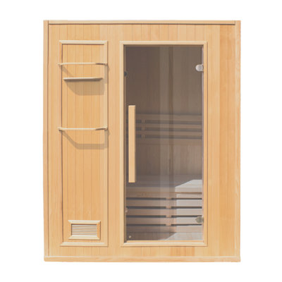 3 - Person Indoor Traditional Steam Sauna in Hemlock