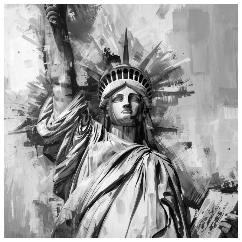 Tapis de bain Statue of Liberty Illustration, L 34 po x L 21 po