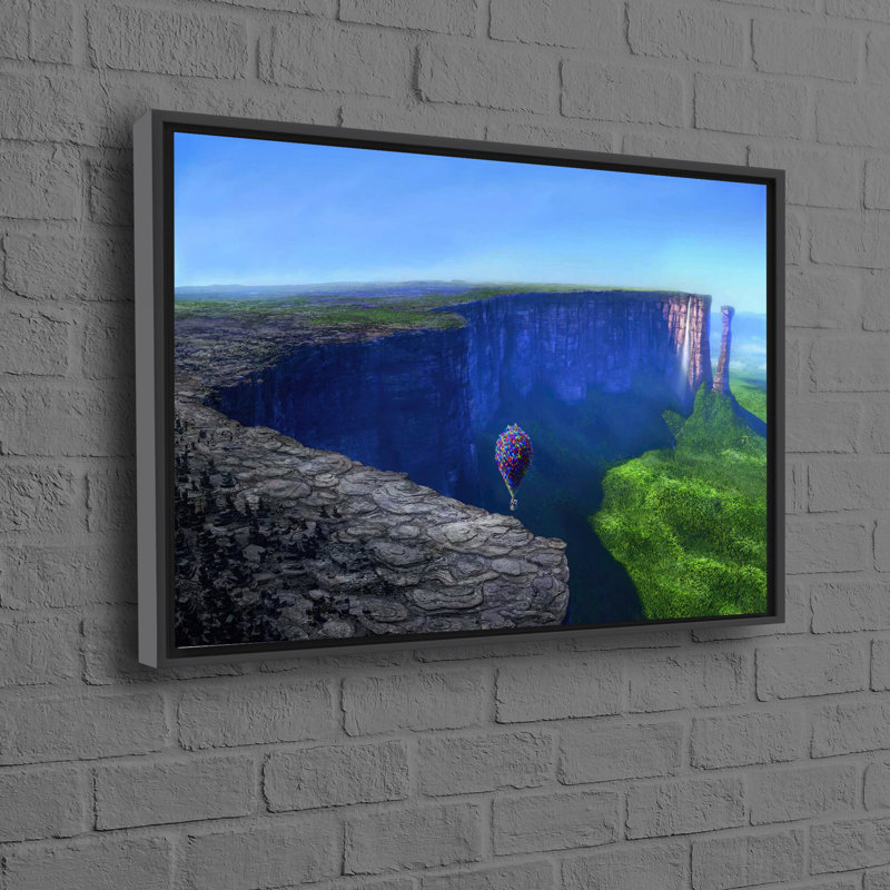 Print on Canvas, Framed Print without Mat, 80 cm H x 110 cm W, Black