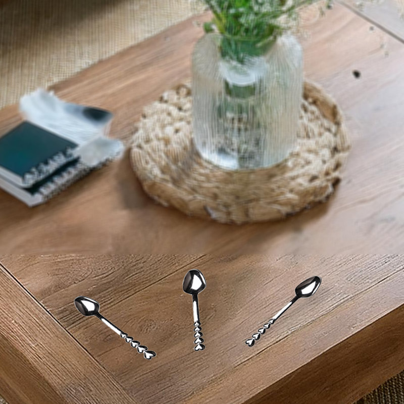 Ensemble de 6 cuillères à café en acier 6 pièces