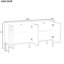 Buffet American Design - Porte incurvée et décoration rainurée arquée, rangement pratique et élégant pour le salon avec portes