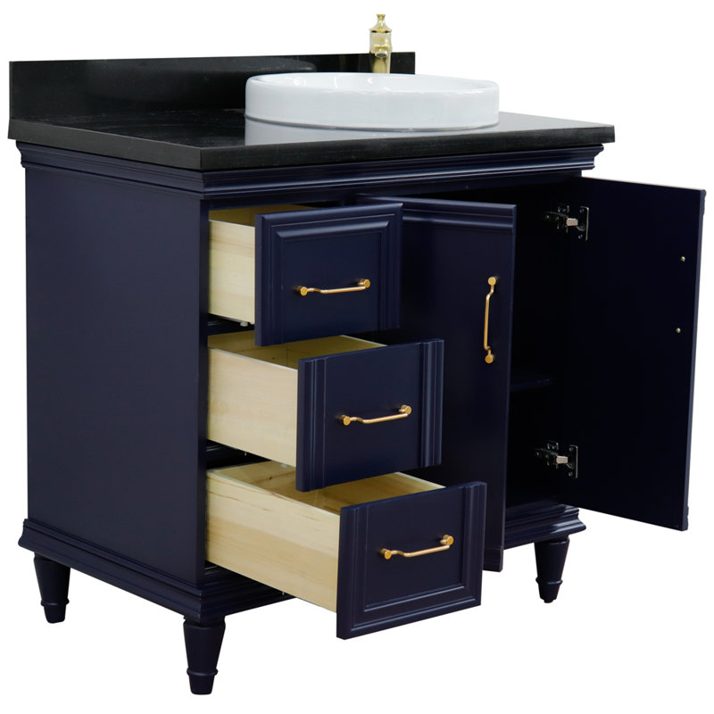 Ensemble de meuble-lavabo simple 37 po Lerwick, Bleu