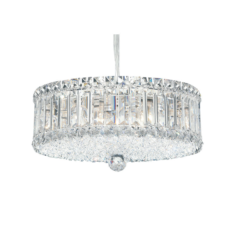 Plaza Glass Chandelier, Heritage Crystal, 6.5" H x 14.5" W x 14.5" D