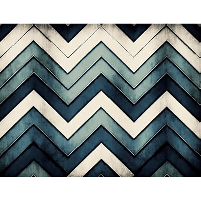 Chevron Stripes Bedding Pattern Duvet Cover Blue/Navy