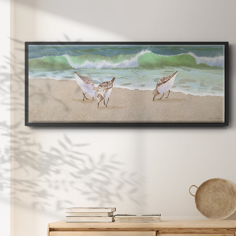 Beach Buddies- Framed Canvas, 8" H x 20" W
