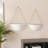 Modern Metal Half Moon Wall Indoor Hanging Planters for Patio Decor - Outdoor Flower Pots for Living Room or Home Wall Display - Set of 2, 18", 16"-284044436