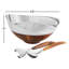 Nambe Pulse Salad Bowl W/ Servers